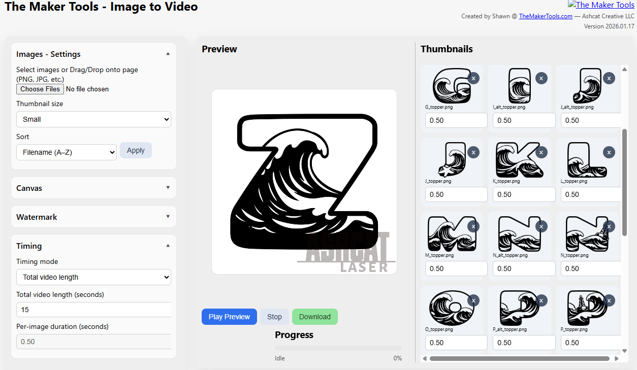 Image to SVG video interface