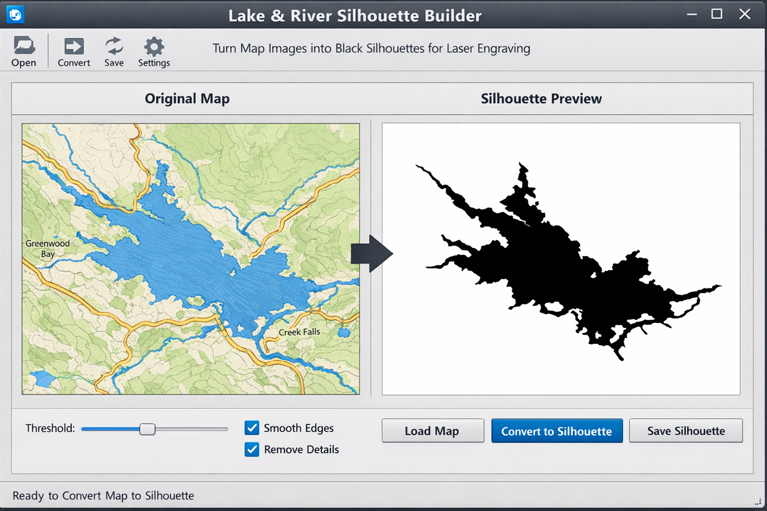 Lake and River SVG interface